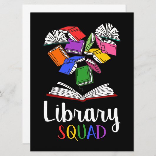 Library Squad I Einladung (Vorne/Hinten)