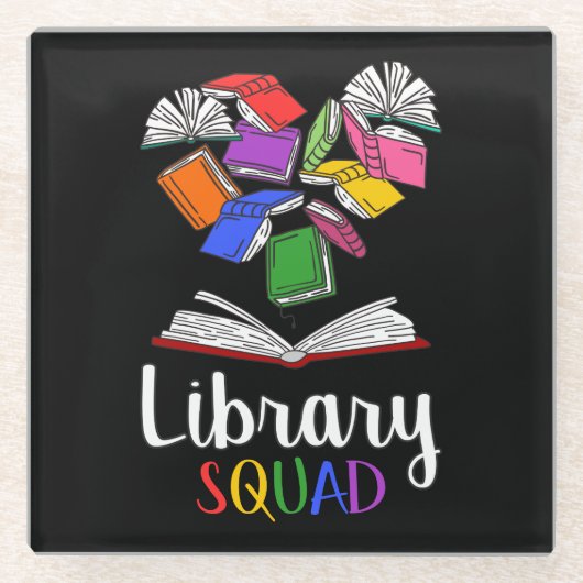 Library Squad I Glasuntersetzer (Vorderseite)