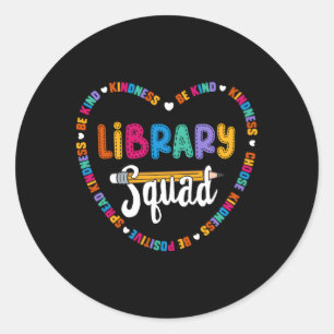 Library Squad Team Seilschulbibliothek Runder Aufkleber