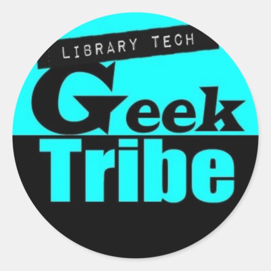 Library Tech Geek Tribe Runder Aufkleber (Vorderseite)