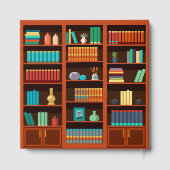 Library-Themed Graduation Photo Gästebuch (Rückseite)