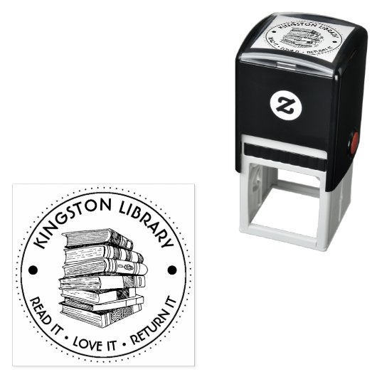 Library Town Read It Liebe, die es zurückgibt, um Permastempel (Beispiel)