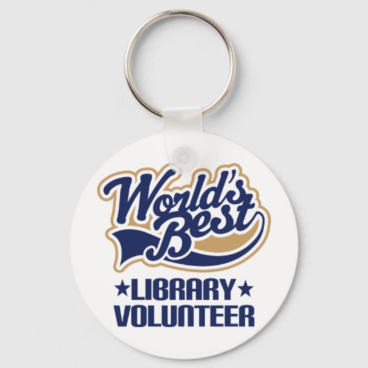 Library Volunteer-Geschenk Schlüsselanhänger (Vorderseite)
