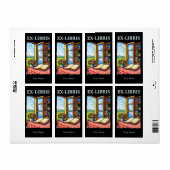 Library Window Color Bookplate Ex Libris Template (Vorne)