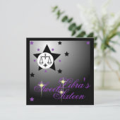 Libras Zodiakal-Fortune 16 . Geburtstag-Customize Einladung (Stehend Vorderseite)