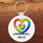 LIBRE PARA AMAR-RAINBOW HERZ SCHLÜSSELANHÄNGER (Vorderseite)