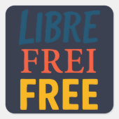Libre Quadratischer Aufkleber (Vorderseite)