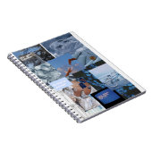 Libreta ästhetische Collage azul Notizblock (Rechte Seite)