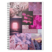 Libreta ästhetische Kollage rosa Notizblock (Vorderseite)