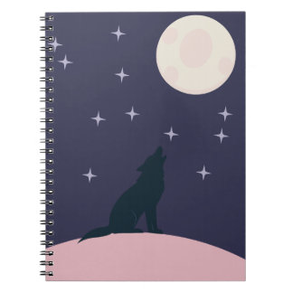 libreta con diseño lobo notizblock