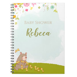 Libreta con espiral Baby Shower Bear and duckies Notizblock
