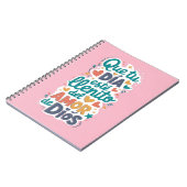 Libreta con espiral rosada mensaje lindo notizblock (Linke Seite)