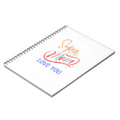 Libreta con espiral Super mom love you Notizblock (Linke Seite)