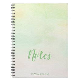 Libreta de espiral acuarela tonos suaves notizblock