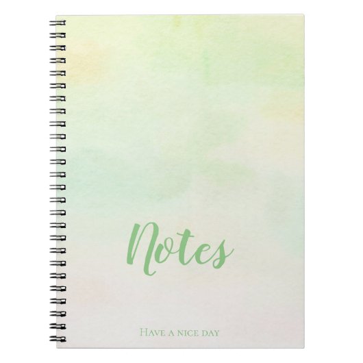 Libreta de espiral acuarela tonos suaves notizblock (Vorderseite)