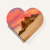 Libreta espiral corazón paisaje pirámides egipto notizblock (Vorderseite)