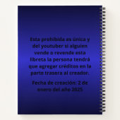 Libreta GMJ YT Notizblock (Rückseite)