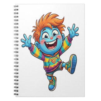 Libreta Inspiradora Niño Azul Feliz Notizblock