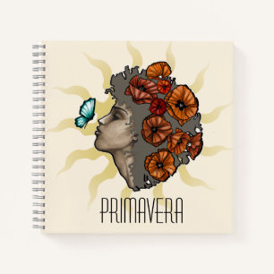 Libreta Mujer con Flores - Primavera Notizblock