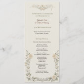 Libreto de Misa Católica Elegante Programa de Boda Programm (Vorderseite)