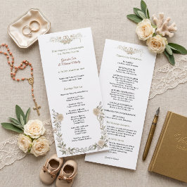 Libreto de Misa Católica Elegante Programa de Boda Programm