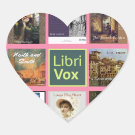 LibriVox GIRL. Herz-Aufkleber