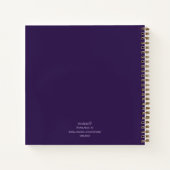 Libro bocetos lavanda 3D con nombre artista  Notizblock (Rückseite)