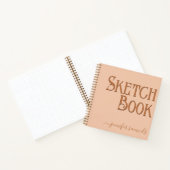 Libro bocetos naranja 3D con nombre artista Notizblock (Innenseite)