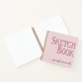 Libro de bocetos rosa letra 3D con nombre artista Notizblock (Innenseite)