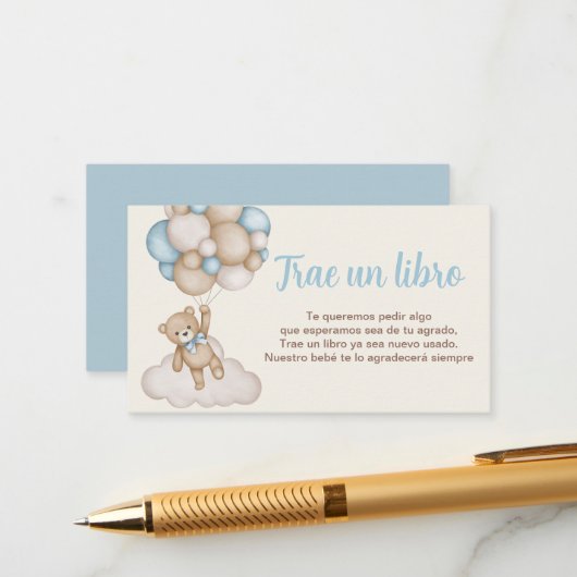 Libros para el bebé begleitkarte (Vorderseite/Rückseite Beispiel)