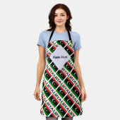Libya and Libyan Flag Tiled with Your Name Schürze (Getragen)
