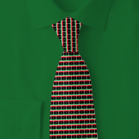 Libya Flag Brick Pattern Krawatte
