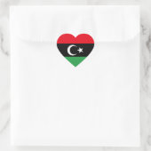 Libya Herz-Aufkleber (Tasche)