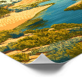 Libya Illustration Travel Art Vintage Poster (Ecke)