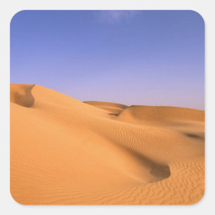 Libyen, Fezzan, Sahara, Erg Murzuq, Sand Quadratischer Aufkleber