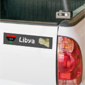 Libyen Flag Herz + Karte Autoaufkleber (Auf Lkw)