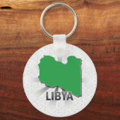 Libyen Flag Map 2.0 Schlüsselanhänger (Vorderseite)