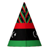Libyen-Flagge Partyhütchen (Rückseite)