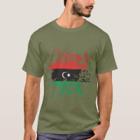 Libyen-Flaggen-Tinten-Spritzer