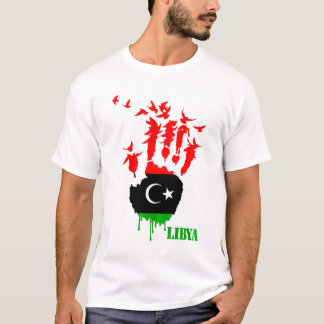 Libyen-Fliegen-Hände T-Shirt