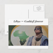 Libyen ~ Gaddafi für immer Postkarte (Vorne/Hinten)