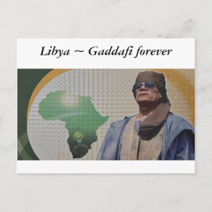 Libyen ~ Gaddafi für immer Postkarte