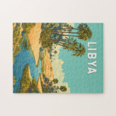 Libyen Illustration Reise Kunst Vintage Puzzle (Horizontal)