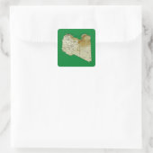 Libyen-Kartenaufkleber Quadratischer Aufkleber (Tasche)