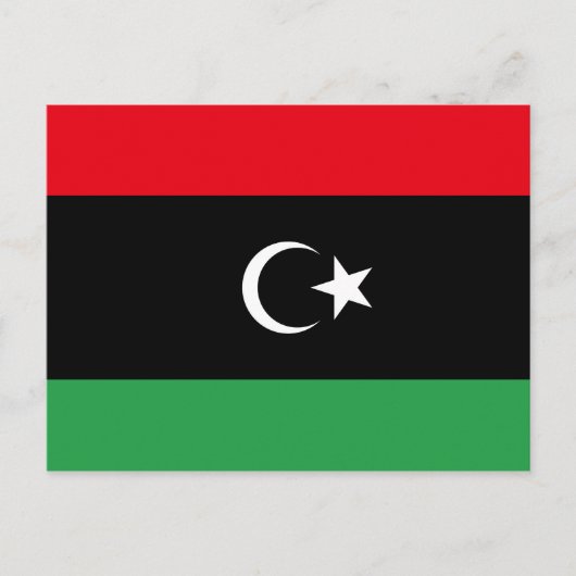 Libyen - libysche Flagge Postkarte (Vorderseite)