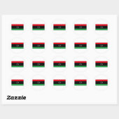 Libyen - libysche Flagge Runder Aufkleber (Blatt)