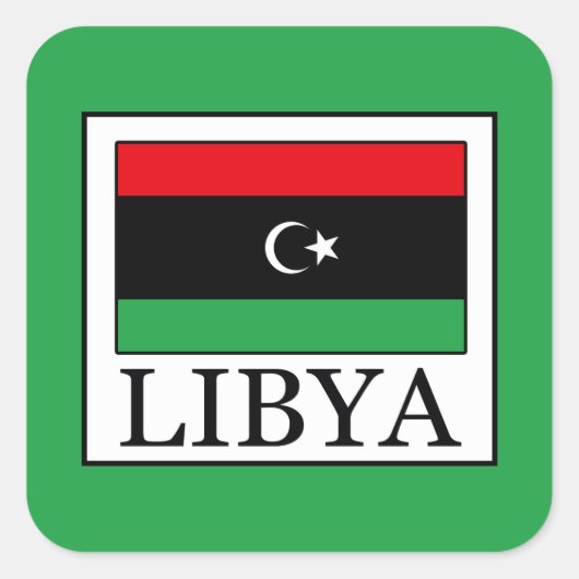 Libyen Quadratischer Aufkleber (Vorderseite)