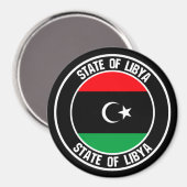 Libyen-Runde Magnet (Vorderseite/Rückseite)