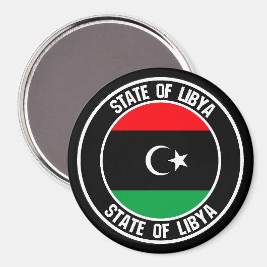 Libyen-Runde Magnet (Vorderseite/Rückseite)