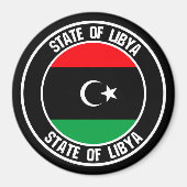 Libyen-Runde Magnet (Vorne)